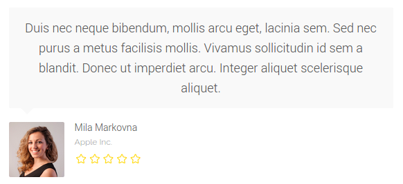 Testimonials Front-end