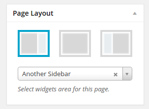 Sidebar at Page Layout section